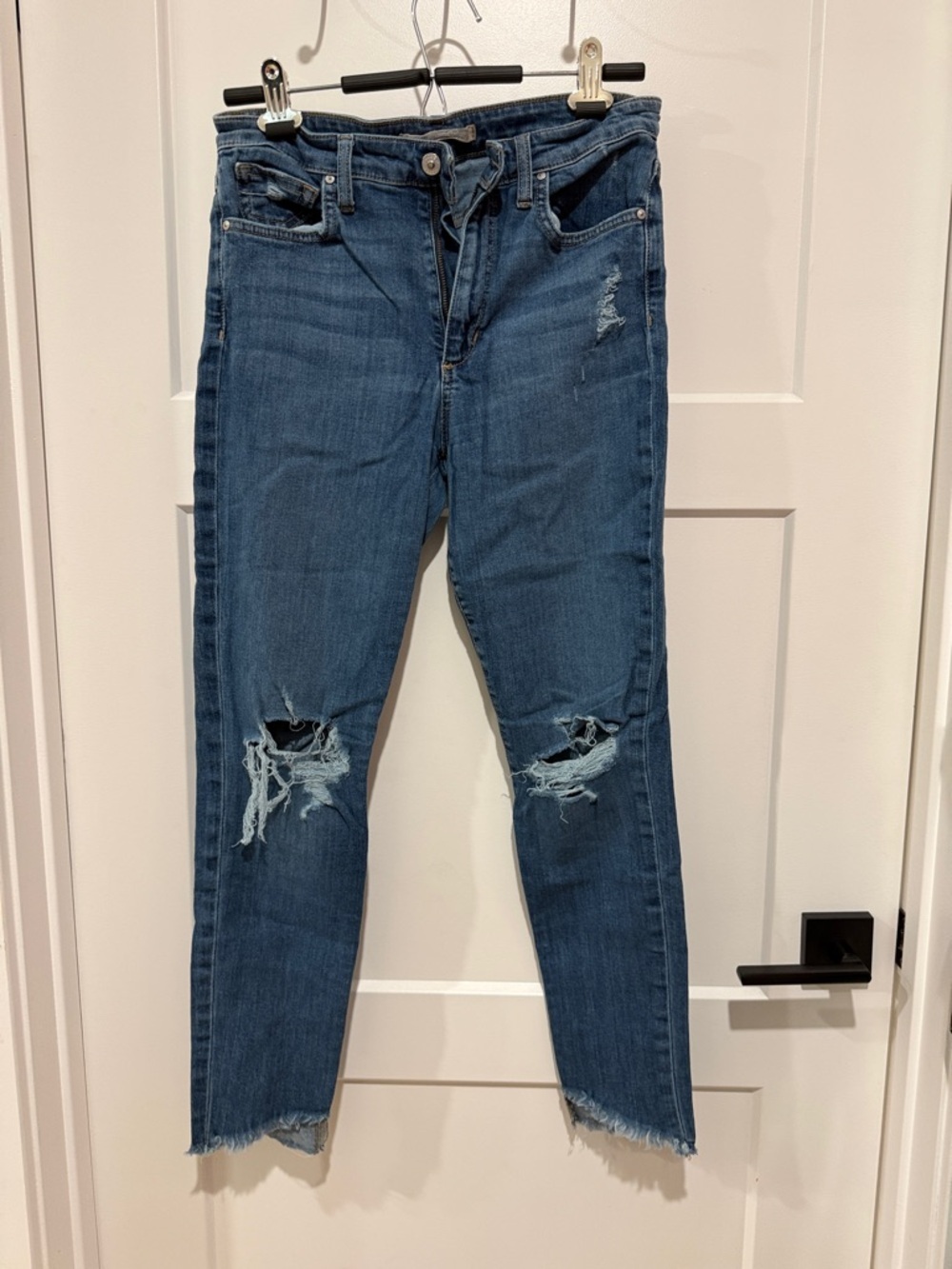 Joe's Jeans Dark Blue Distressed Skinny Jeans